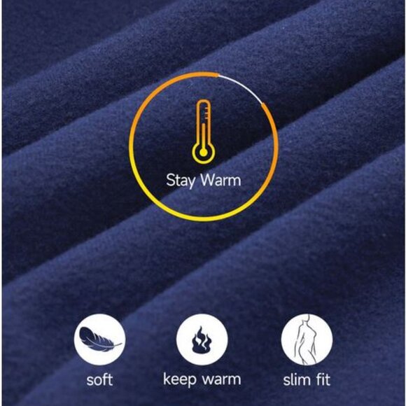 Firm Abs - Thermal Fleece Leggings - Navy Blue NWT - Picture 2 of 4